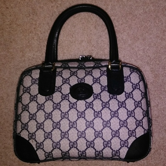 Gucci Handbags - VTG Gucci Monogram Purse Blue